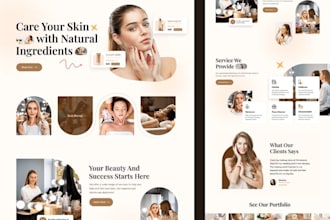 build skincare website on shopify, salon spa cosmetic perfume, beauty website