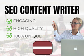 write latvian SEO content for websites blogs and businesses