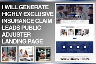 generate highly exclusive insurance claim leads public adjuster landing page
