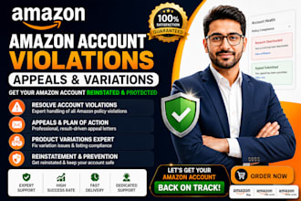 resolve amazon account violations,errors and variations issues
