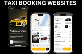develop taxi booking websites, chauffeur, ride sharing, uber, limousine websites