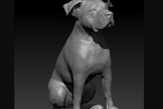 pose realistic 3d sculpture of your pet,zbrush,printed animal figure,stl print