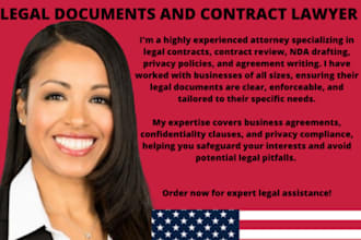 draft or review your legal contracts, agreements, nda, and privacy policy