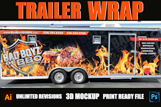 design unique car, van, food truck or trailer wrap designs