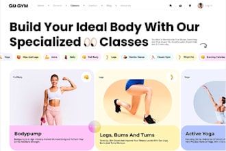 develop blog website, lms, agency, ecommerce, gym, meditation, treatment website