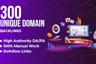 create 300 unique domain blog commenting SEO backlinks