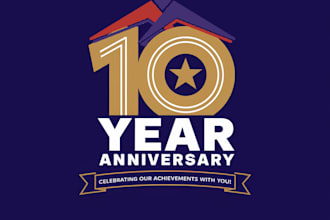 create creative anniversary logo design for you
