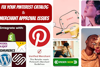 fix pinterest catalog issues, merchant approval, fix tag, catalog, claim website