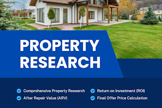 do property research and real estate calculations