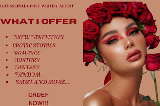 be romantic ghostwriter ur nsfw fiction story fanfiction, igbt, erotic romance