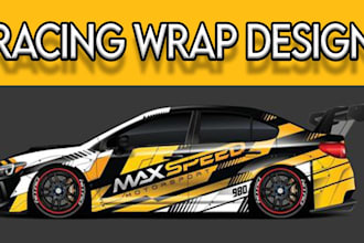 do amazing racing car wrap, racing car design, sports car wrap, car wrap design