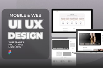 design modern UI UX in figma for mobile and web