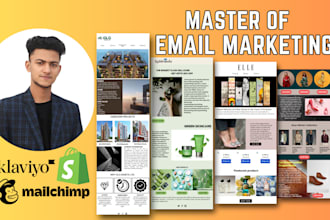 design and set up mailchimp and klavyio email  campaign
