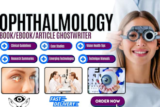 write ophthalmology, optometry, contact lens ebook, articles and blogs