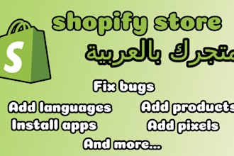 build a professional arabic shopify store ecommerce website