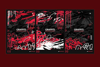design the complex background in graffiti style