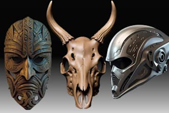 3d helmet deer skull cosplay mask 3d druid mask 3d mask halloween mask 3d print