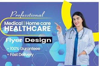 design professtional medical flyer, homecare health flyer design