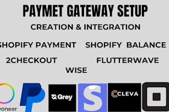 setup and activate verified payment gateway, shopify payment, paypal,
