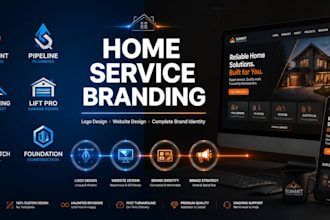 build hvac, plumbing, roofing, garage door logo and web