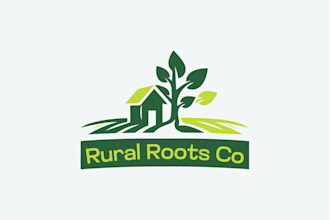 make a unique memorable agriculture rural roots  logo design