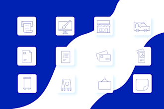 design a unique  line icon  for your website