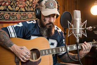sing country pop song, rock, country, hip hop, edm, latin, as signed producer