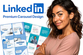 create professional branded linkedin instagram carousels post design