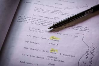 write your screenplay or script