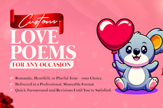 write custom love poem writing heartfelt, personalized romantic poetry for you