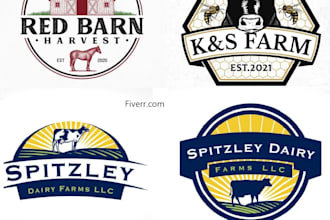 do create a unique cow goat cash caw farm and agriculture logo design