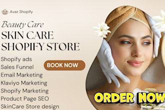 design skincare shopify store beauty website skincare, beauty or cosmetics store