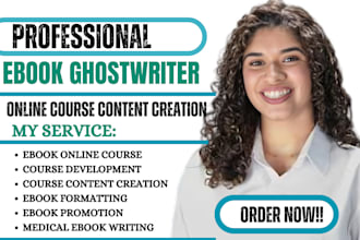 prepare online course content ebook ghostwriter lesson plan course curriculum