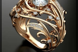 design stunning jewellery and rendering