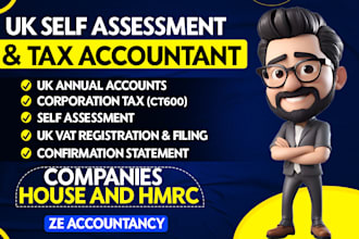 do uk vat, self assessment, corporation tax, ct600 accounting and annual account