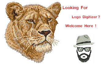 convert logo to embroidery digitizing in various file format