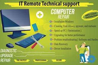 do PC optimization, IT support, and technical troubleshooting services