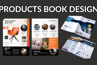 design product catalog, brochure, lookbook, postcard, magazine layout design