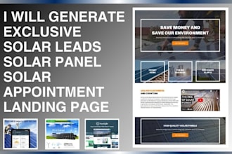 generate exclusive hot solar leads solar panel solar appointment landing page