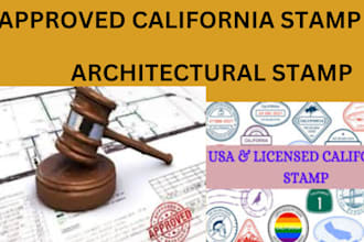 do approval california stamp, architectural drawings for city permit, floor plan