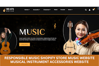 design music shopify store music website musical instrument accessories website
