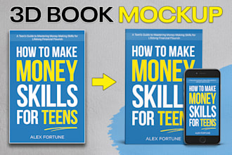 design 3d mockup for your book cover