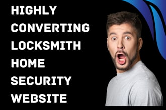 design residential locksmith home security garage door window repair website
