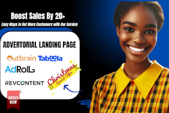 create advertorial landing page for native ads and outbrain, taboola and adroll