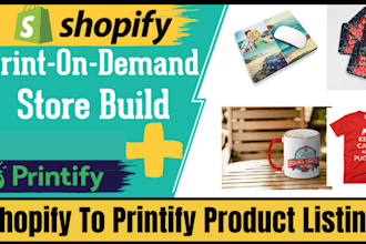 shopify product listings from printify, shopify to printify