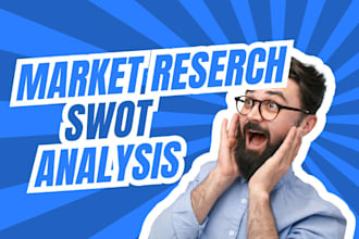 do market research, swot and competitor analysis, business plan, niche research