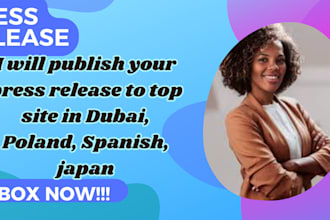 publish your press release to top site in dubai, poland, spanish, japan