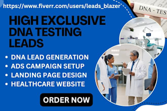 generate quality dna testing lead clinic leads home care ads healthcare website