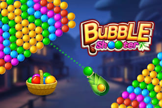 develop you a bubble shooter game 2d web game unity idle game