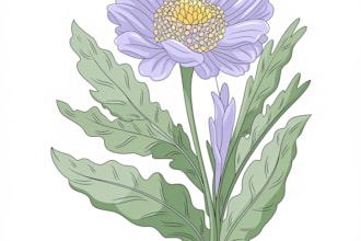 make line art illustration flower and botanical beautiful